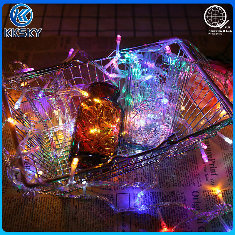 KKSKY 100 LED Christmas String Lights 10M 220V Waterproof IP67 Indoor Outdoor Fairy Light Connected