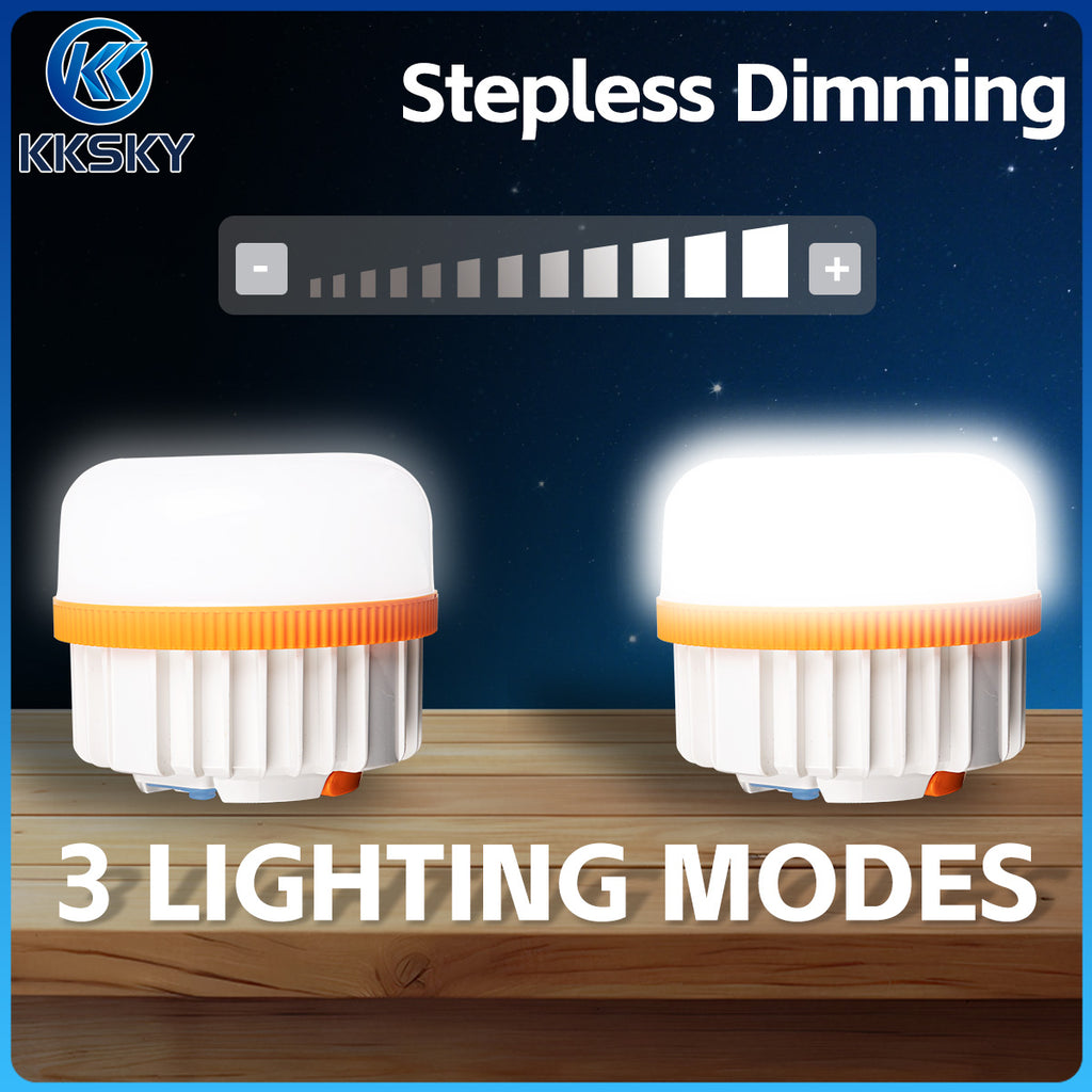 KKSKY 220V LED Emergency Light USB Charging Outdoor Portable Camping Lights Waterproof Rechargeable Bulb