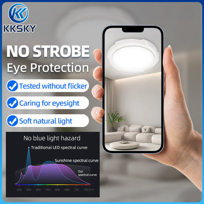 KKSKY Solar Ceiling Light Indoor LED Waterproof With Remot control 1000W Outdoor Lamp Bedroom Home
