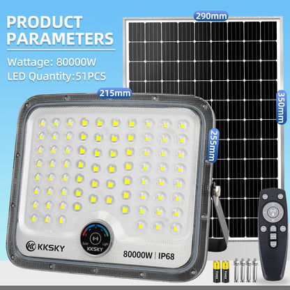 KKSKY New solar light metal shell outdoor waterproof automatic heavy duty original with solar panel