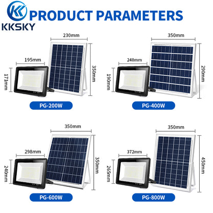 KKSKY Solar light Material Upgrade Metal Shell With Solar Panel Outdoor Waterproof LED Flood Lights