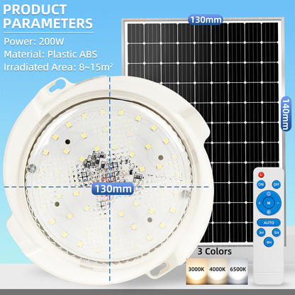 KKSKY Solar Ceiling Light Indoor LED Waterproof With Remot control 1000W Outdoor Lamp Bedroom Home