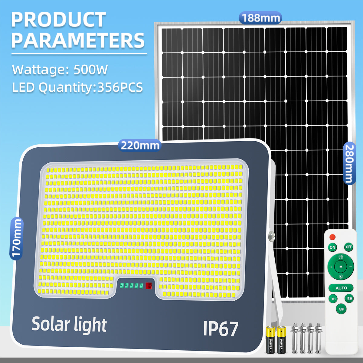 KKSKY Solar Lights Outdoor Original Indoor Light Heavy Duty Waterproof Emergency Lamp