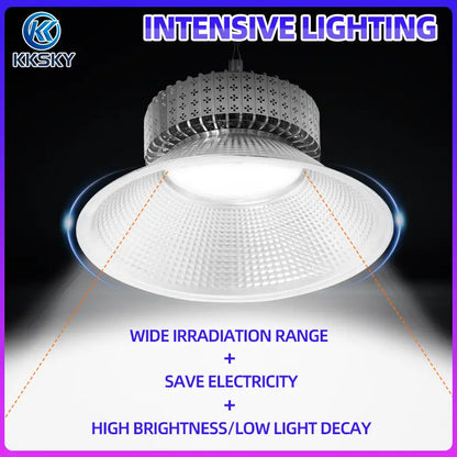 Intensive lighting LED high bay light wide irradiation range energy saving high brightness low light decay
