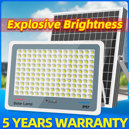 Explosive brightness solar light outdoor waterproof flood street light with high‑density LED beads, 5 years warranty IP67 solar lamp