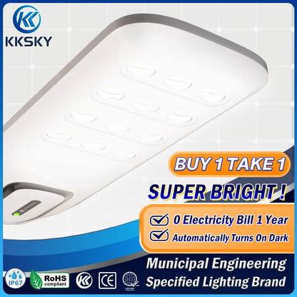 KKSKY super bright solar flood light with IP67 waterproof protection and automatic lighting