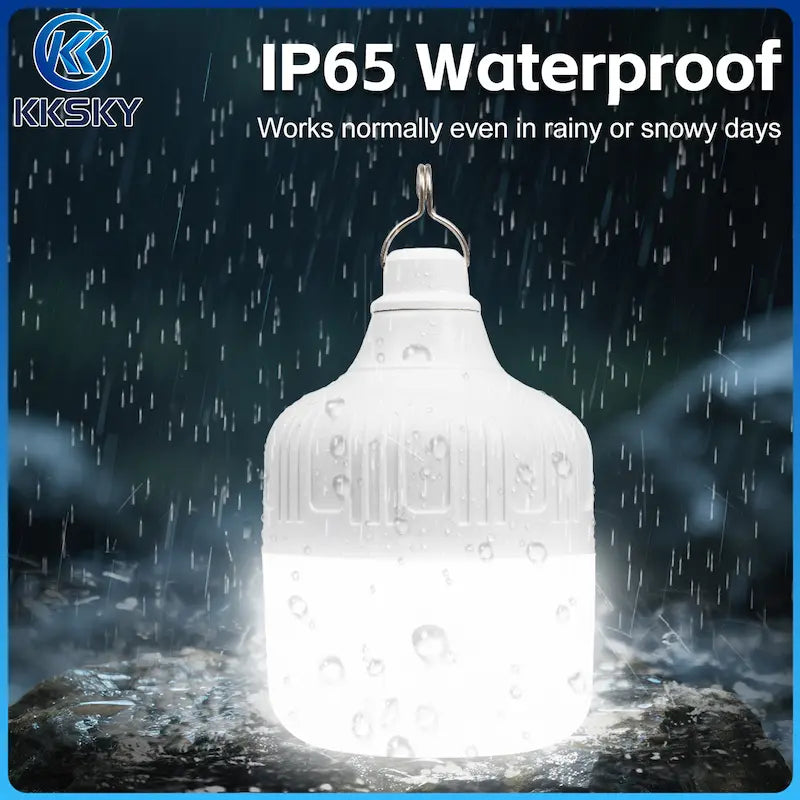 IP65 waterproof solar hanging LED bulb, works normally on rainy days for outdoor Philippine weather