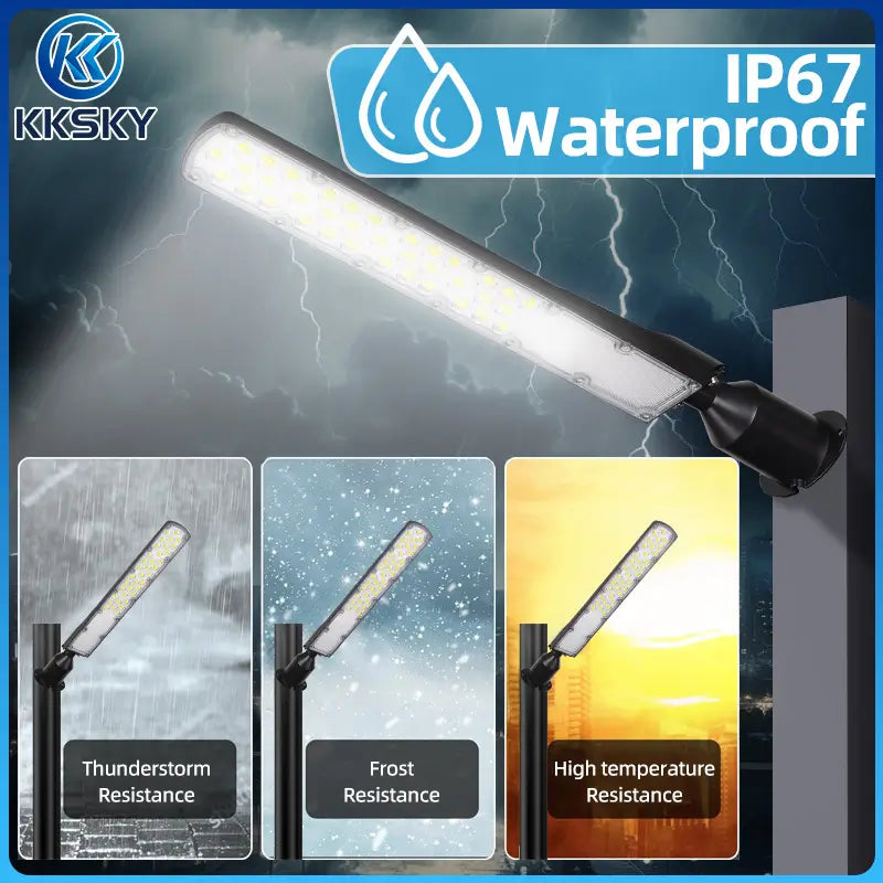 kksky IP67 waterproof electric street light floodlight thunderstorm frost high temperature resistant outdoor LED street lamp for harsh weather