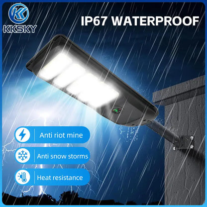 IP67 waterproof heavy duty solar street lamp, rainproof, snowproof, heat resistant, outdoor solar LED light for tropical weather