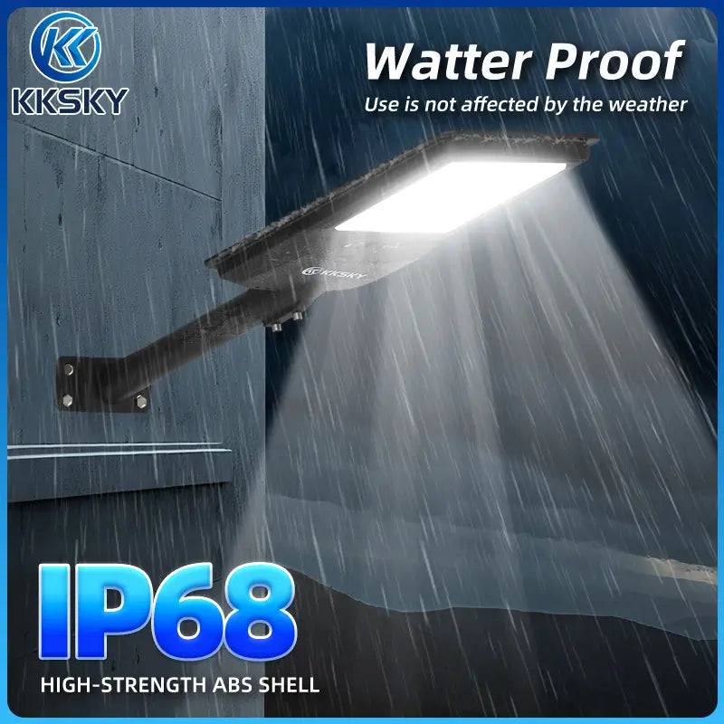 IP68 waterproof solar street light outdoor, heavy rain resistant with high strength ABS shell