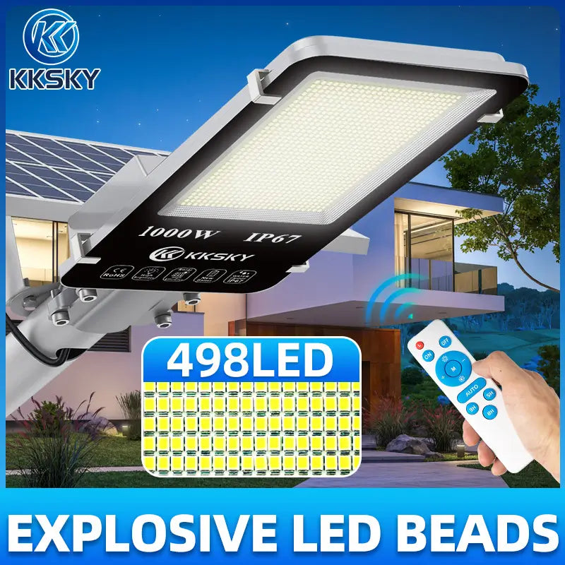 KKSKY 1000W solar street light IP67 waterproof heat and cold resistant outdoor solar led lamp
