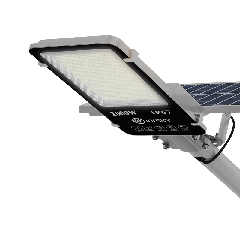 KKSKY 1000W split solar street light IP67 waterproof outdoor solar led road lamp white background
