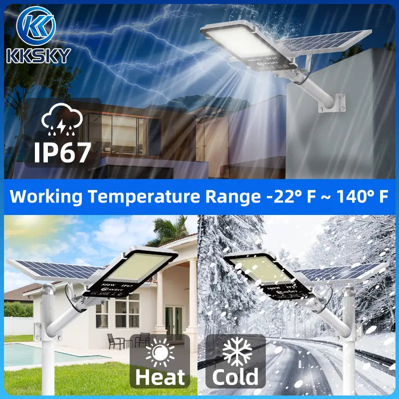 KKSKY 1000W solar street light IP67 waterproof heat and cold resistant outdoor solar led lamp