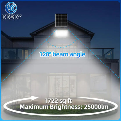 KKSKY 80000W Solar LED Flood Light IP68 Waterproof Outdoor Street Lamp