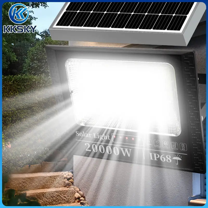 Remote Control for KKSKY Solar Flood Light, Adjustable Brightness & Timing for Dusk to Dawn Operation