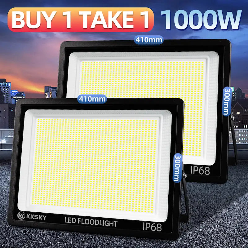 Buy 1 Take 1 KKSKY 1000W High Power IP68 LED Outdoor Floodlight