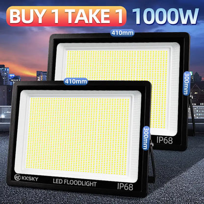 Buy 1 Take 1 KKSKY 1000W High Power IP68 LED Outdoor Floodlight