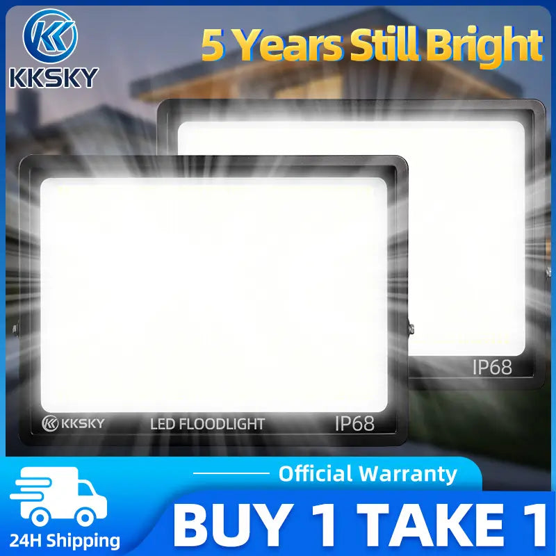 Buy 1 Take 1 KKSKY IP68 LED floodlight long lifespan 5 years warranty bright outdoor lighting