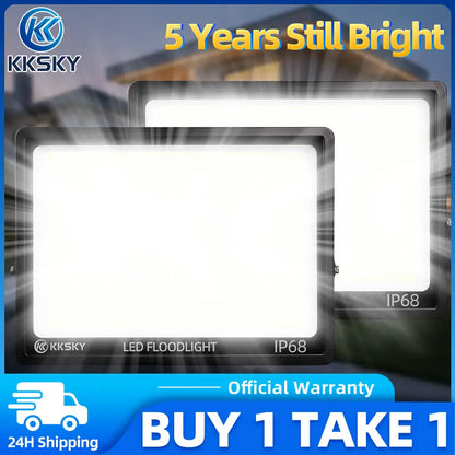 Buy 1 Take 1 KKSKY IP68 LED floodlight long lifespan 5 years warranty bright outdoor lighting