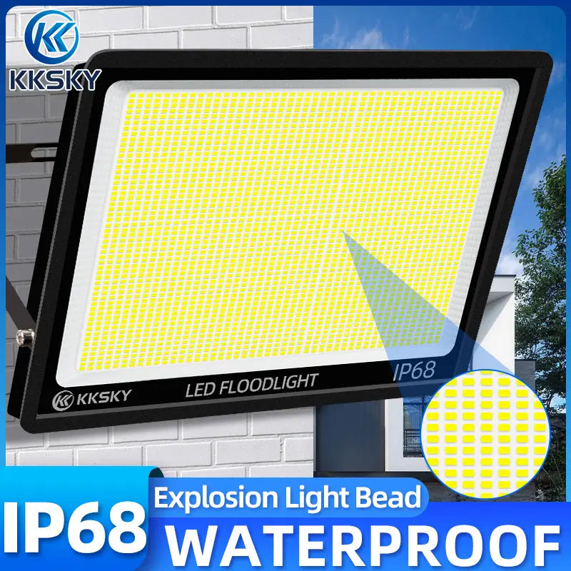KKSKY IP68 waterproof LED floodlight high density explosion led beads outdoor garden spotlight
