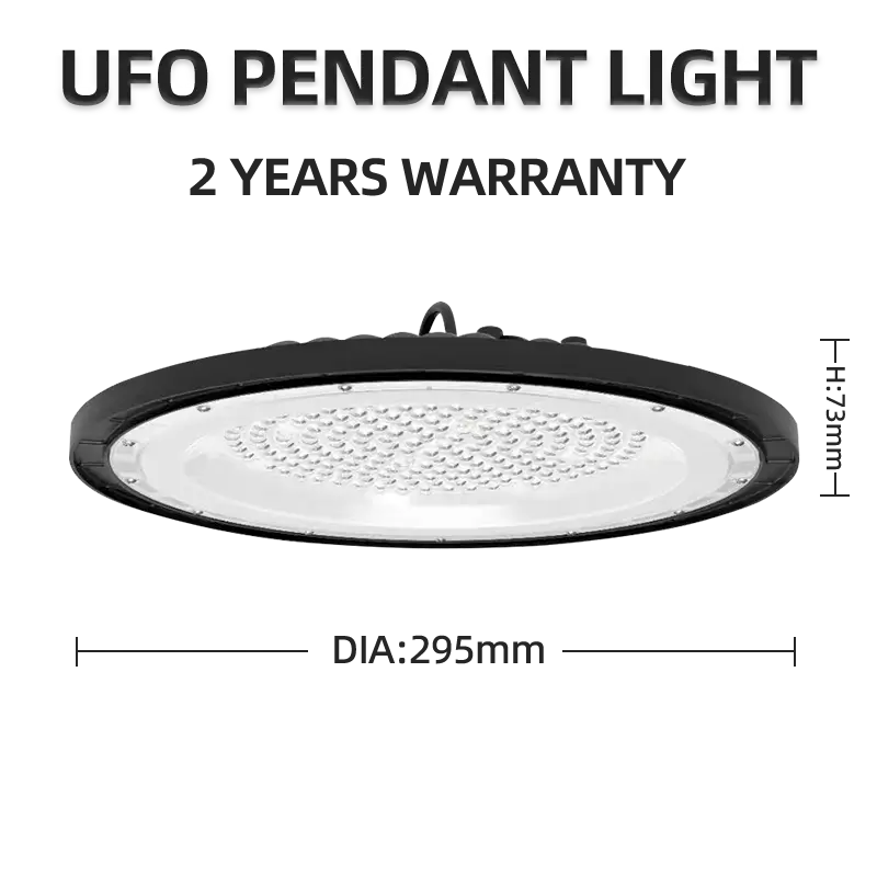KKsky UFO LED high bay pendant light, 2 years warranty, industrial ceiling lamp for warehouse, factory, gym