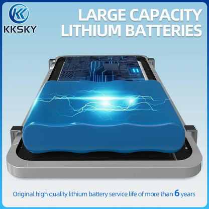 KKSKY large capacity lithium battery solar street light, long service life over 6 years outdoor solar security lamp