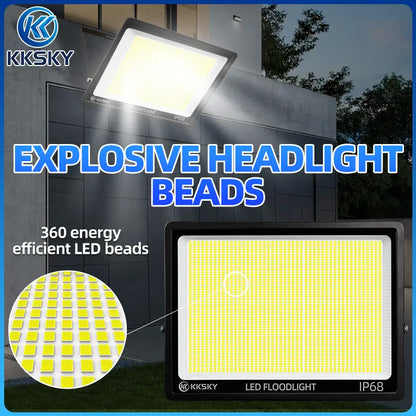 KKSKY high energy‑efficient LED beads close‑up for Electric LED Flood Light Outdoor Waterproof, ultra bright exterior flood light lamp