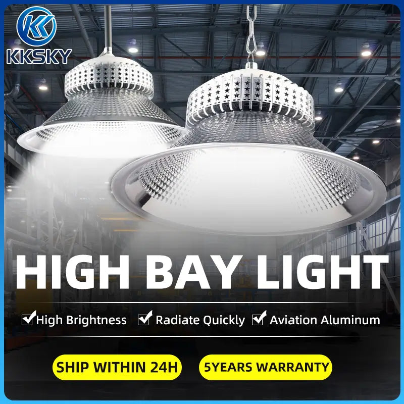 LED high bay light high brightness fast heat dissipation aviation aluminum industrial ceiling lamp with warranty