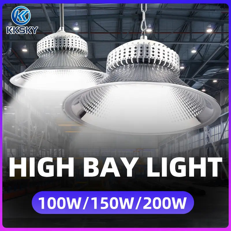 LED High Bay Light IP65 waterproof 100W 150W 200W industrial ceiling lamp for warehouse factory