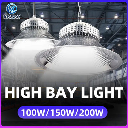 LED High Bay Light IP65 waterproof 100W 150W 200W industrial ceiling lamp for warehouse factory