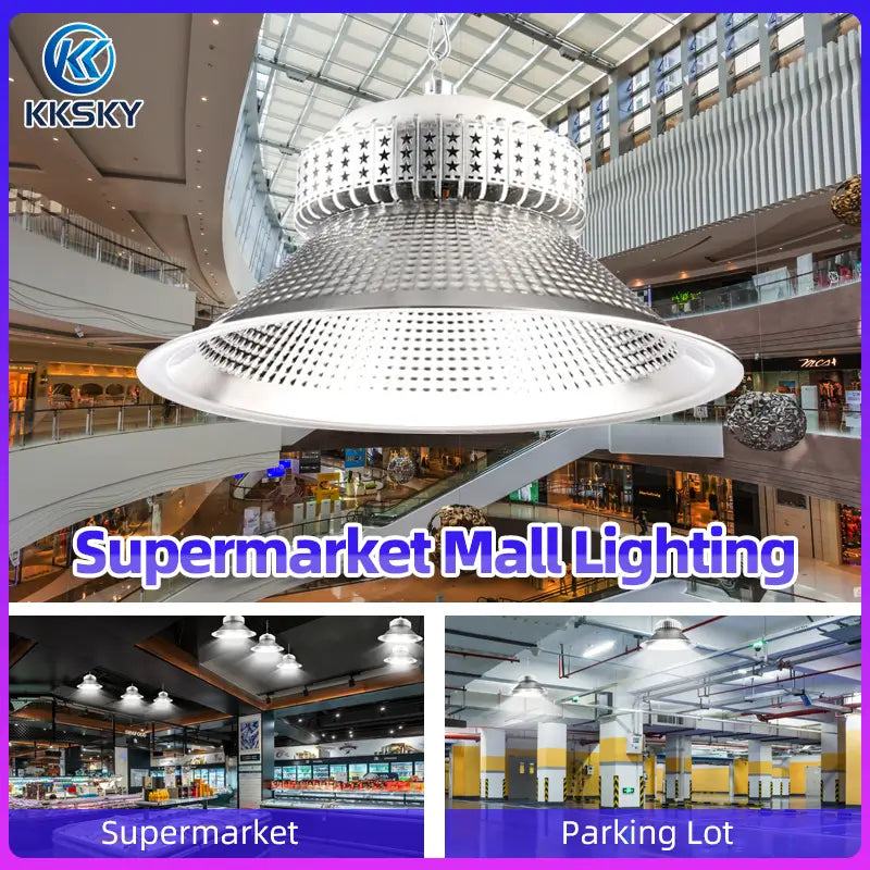 LED high bay light commercial lighting for supermarket shopping mall underground parking lot high ceiling lamp