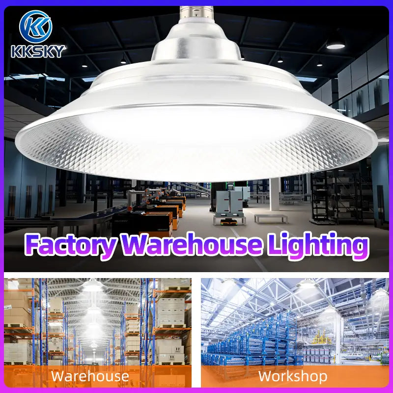 KKSKY LED High Bay Light applied for Philippine factory warehouse workshop high ceiling industrial lighting