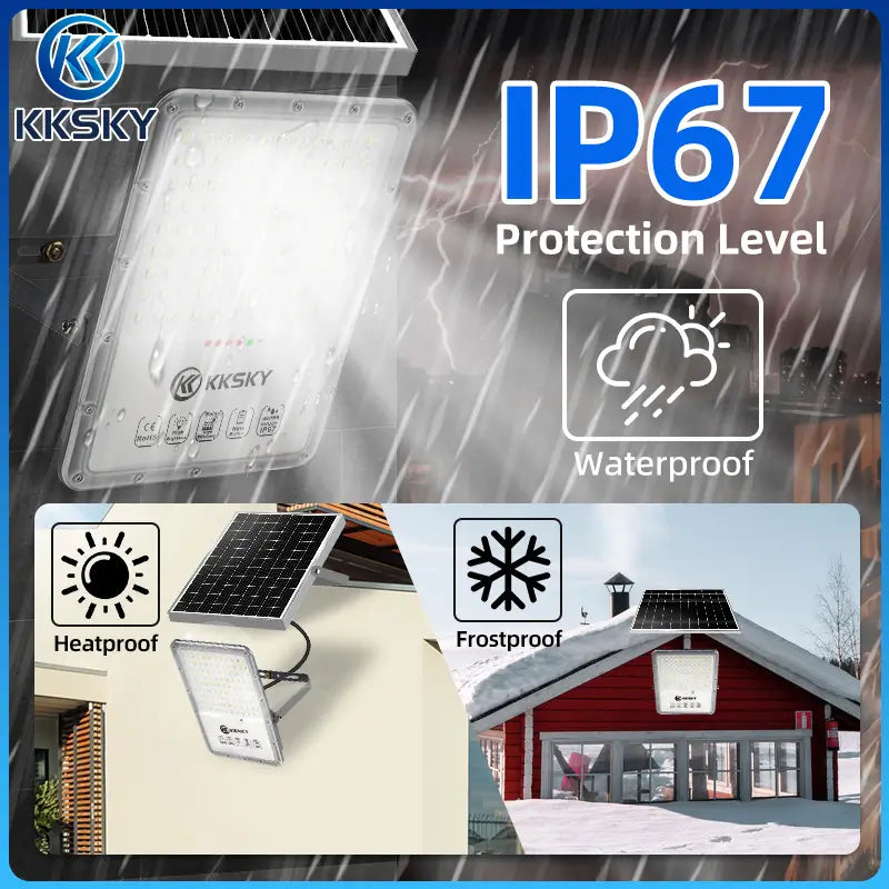 IP67 solar light outdoor flood street lights heatproof frostproof waterproof solar flood light for harsh outdoor weather