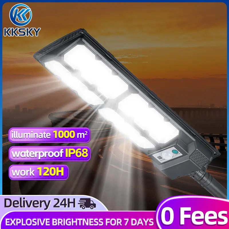 All‑in‑one solar street light LED illuminate up to 1000㎡, long working hours outdoor street lamp