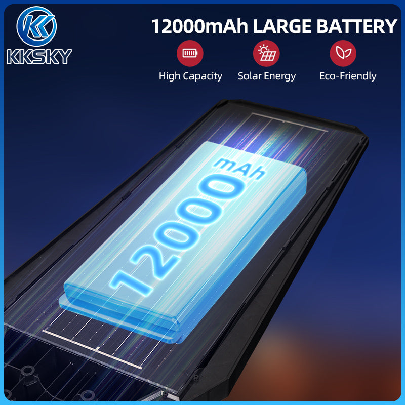 solar street light built‑in 12000mah large battery solar energy eco friendly outdoor led lamp