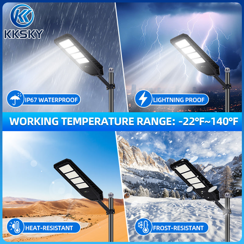 all in one solar street lights outdoor IP67 waterproof lightning heat frost resistant for philippines outdoor use