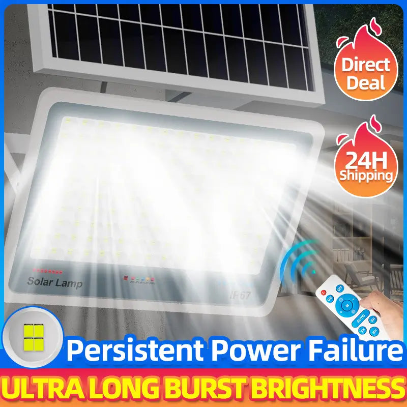 Ultra long burst brightness solar flood street light outdoor waterproof, persistent lighting, remote‑controlled solar lamp for Philippines