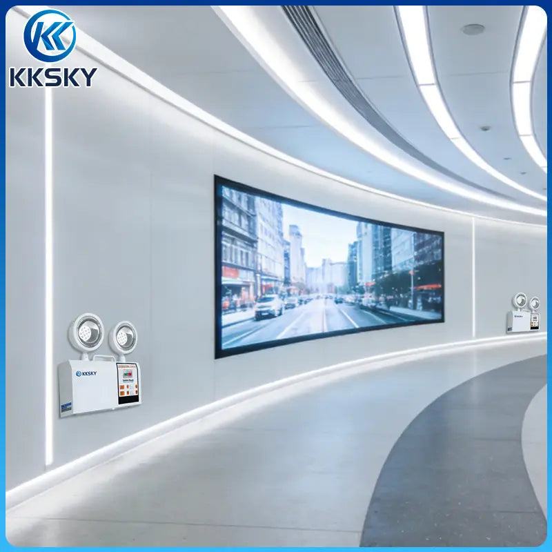 KKSky solar street light and panel shown on a blue promotional graphic with text reading 'Three color temperatures options' and 'Buy One Light Get Three,' plus three night-light output examples labeled 6500K, 4000K, and 3000K.