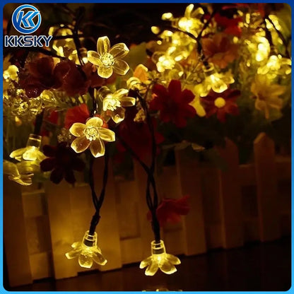 KKSKY decorative warm white fairy string lamps for backyard fence,garden and holiday lighting